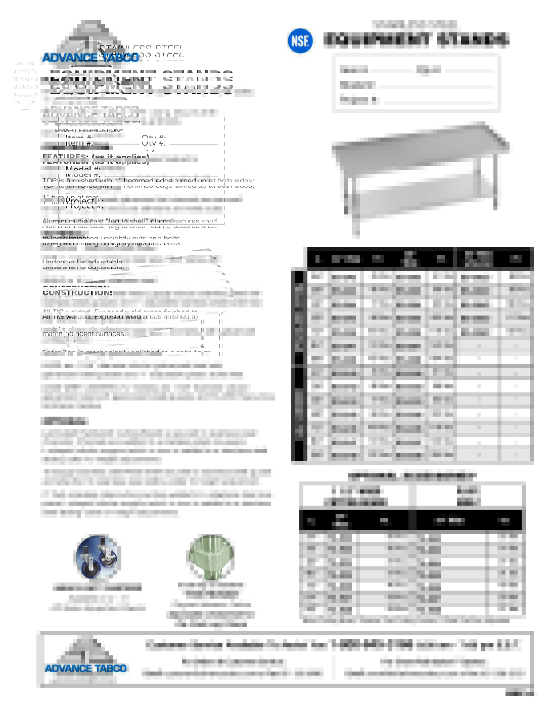 Advance Tabco ES-303.SpecSheet