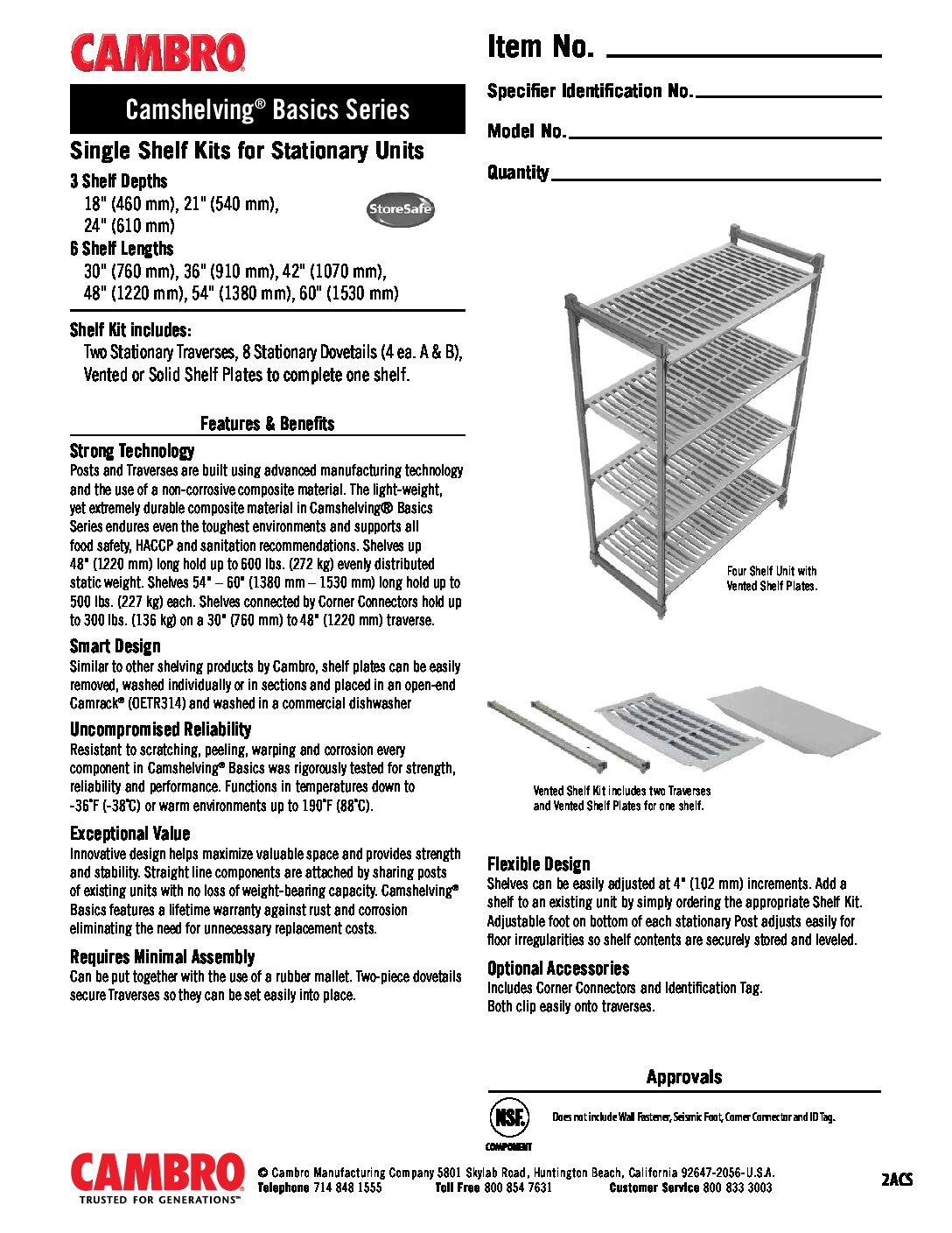 Cambro CBSK2436S1580.SpecSheet